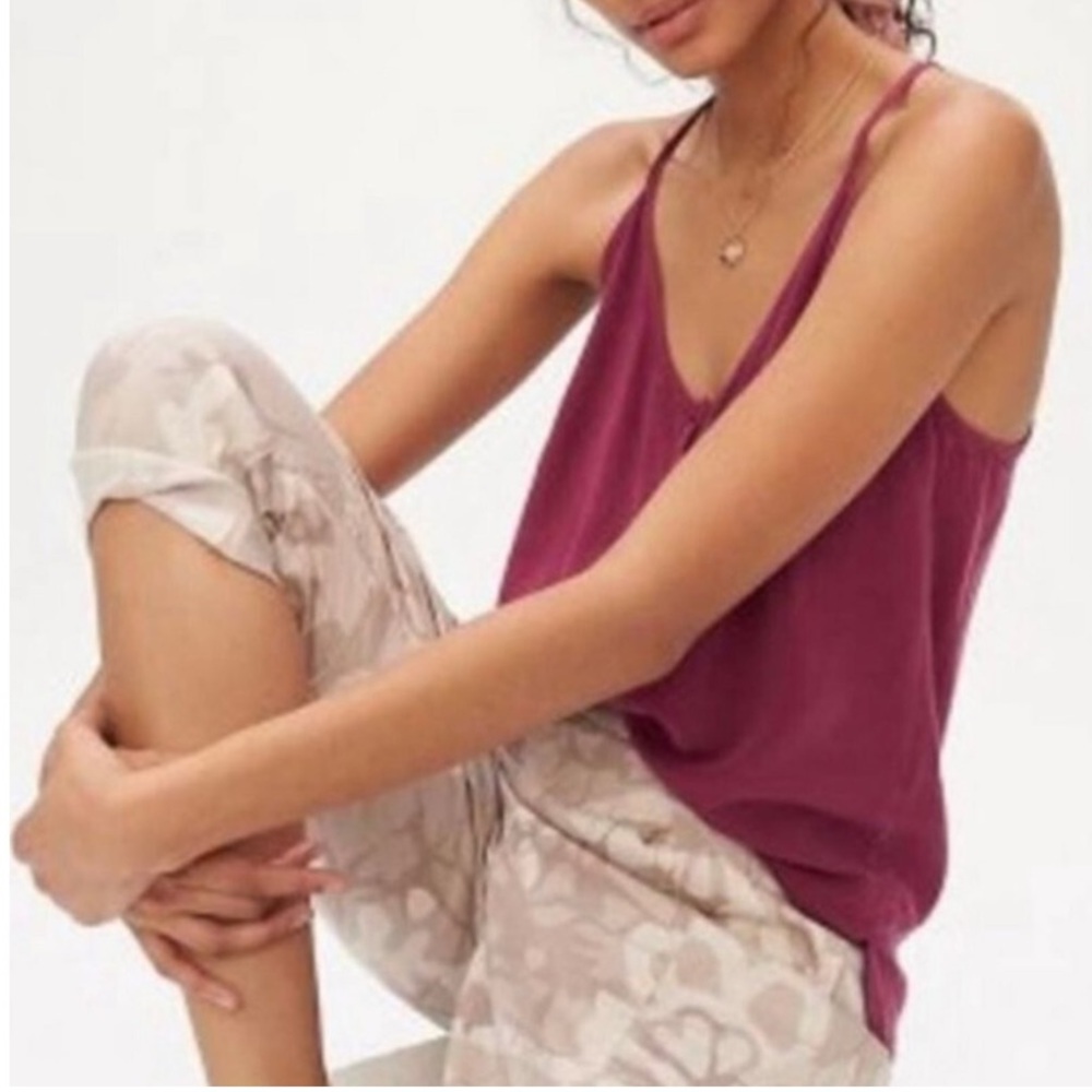 Anthropologie Jenny Button Cami Black Racerback Tank Top Size M Medium NWT - Picture 3 of 10